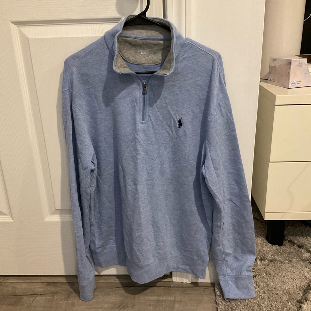 Polo by Ralph Lauren Light Blue Quarter-Zip Shirt